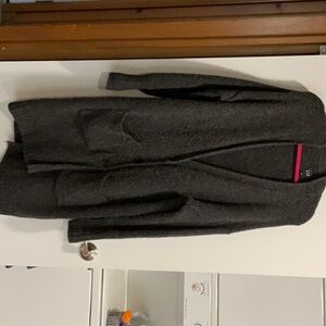 Dark Gray Open Front Cardigan